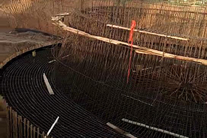 烟台砼烟囱新建施工现场